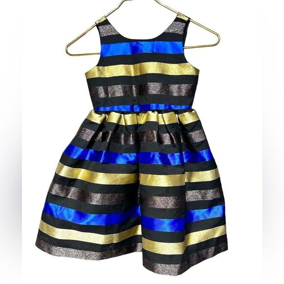 Gymboree Striped Sparkle Holiday Dress Size 5 - Picture 2 of 13